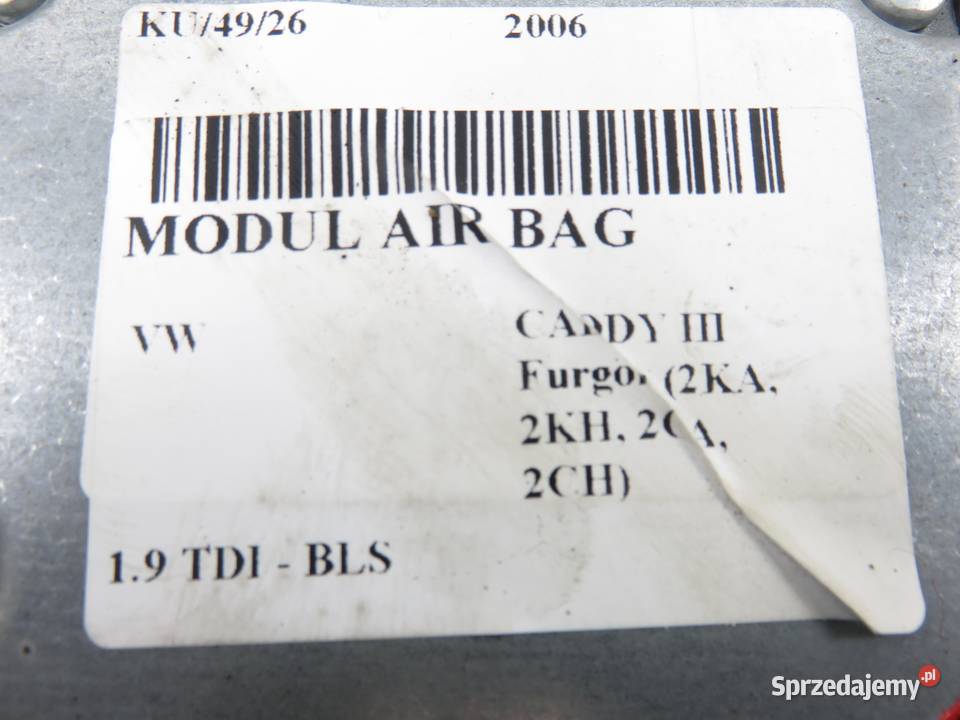 MODUŁ AIRBAG VW CADDY III 6Q0909605AH 5WK43351 osobowe sprzedam