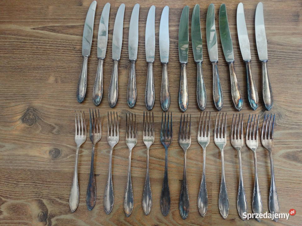 Stare posrebrzane sztućce marki COLSMAN