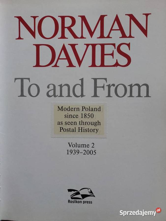 Norman Davies TO and FROM Tom 1 2 Rok wydania 2008 dolnośląskie Wrocław sprzedam