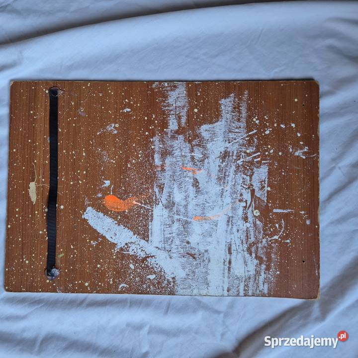 Stary obraz olejny na desce sygnowany Malarstwo małopolskie Brzesko sprzedam