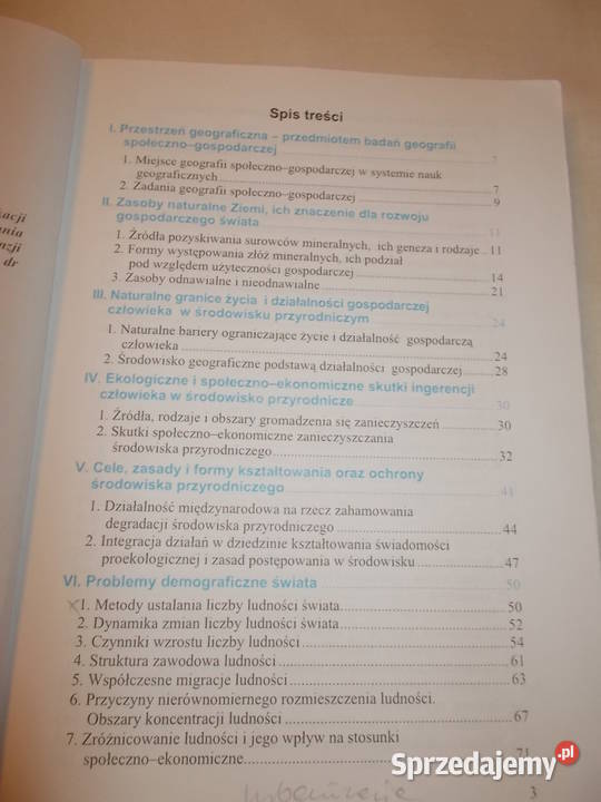 Geografia społgospodarcza świata LOTKrynickaTar Rok wydania 1999 Poznań sprzedam
