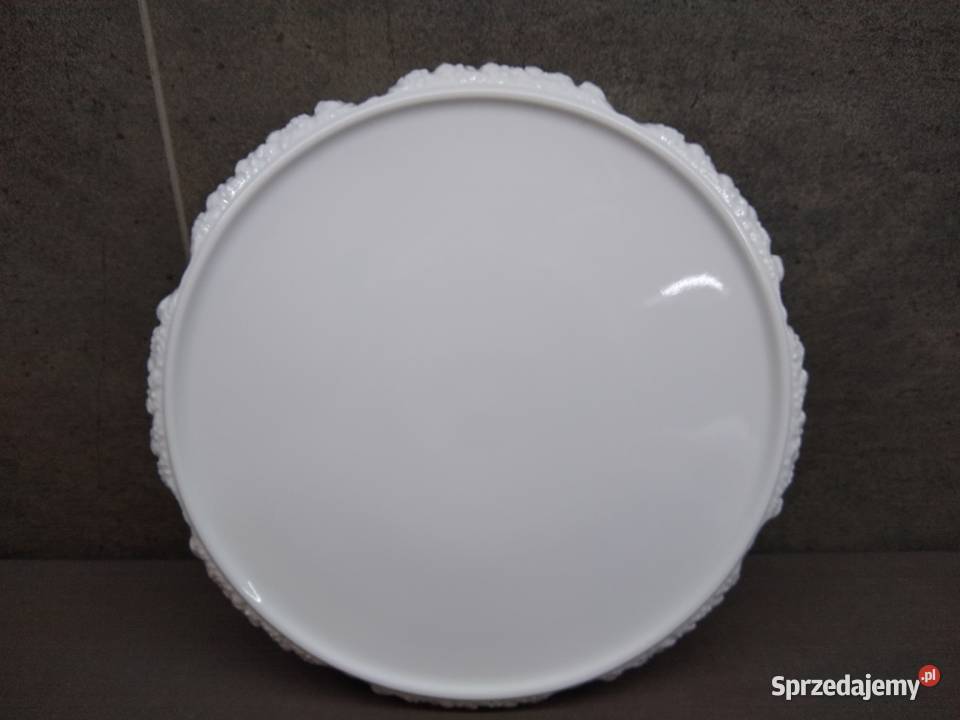 Tortownica na nóżkach Rosenthal Biała Maria Porcelana i szkło Kalisz