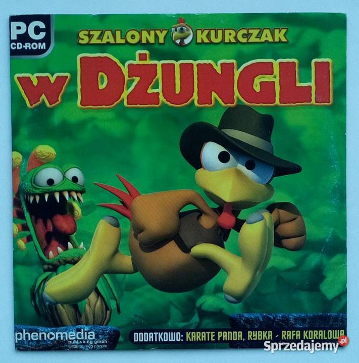 SZALONY KURCZAK W DŻUNGLI PC STAN RETRO UNIKAT przygodowe Komputerowe PC Dobre Miasto
