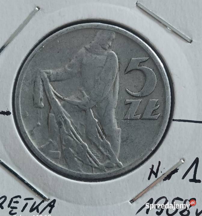 5 złotych Rybak 1958 r 1 Skrętka