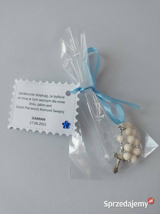 Podziękowania Komunia Różaniec Chłopiec Ecri MW1 Rękodzieło Poznań