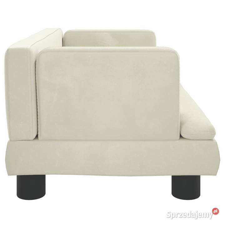 Sofa dzieci kremowa 60x40x30 aksamit WM3196323 mazowieckie Warszawa