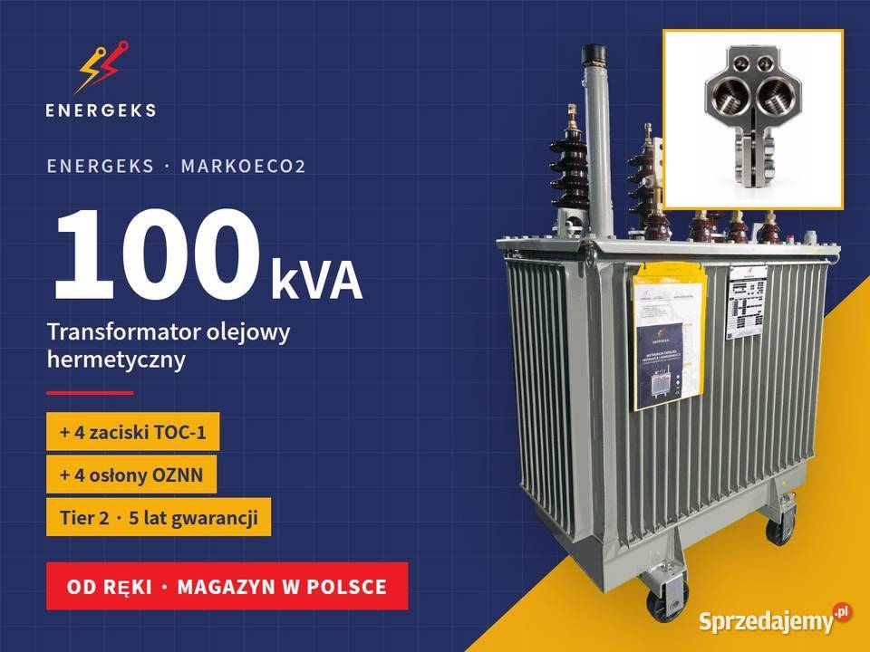 Transformator 100 kVA zaciski TOC1 i osłony Pozostałe sprzedam