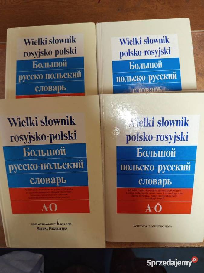 Wielki słownik 4 tomy polskorosyjski rosyjsko