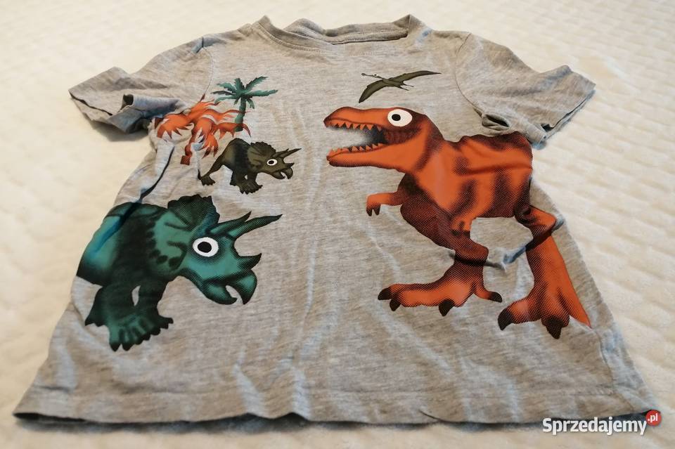 Koszulka krótki rękaw Tshirt dinozaury 116 CA Czeladź