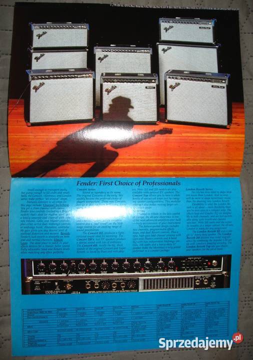 Fender Guitar Amplifiers katalog wzmacniaczy Kępice