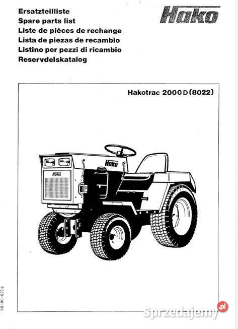 Hako 3800D 2000D 2000 1401D 8014 8016 katalog