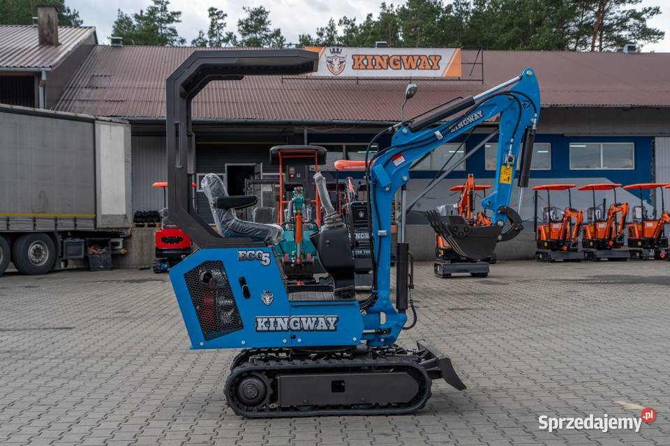 NOWA MINIKOPARKA KINGWAY 1000 3 ŁYŻKI 1 TONA FV Koparki dolnośląskie