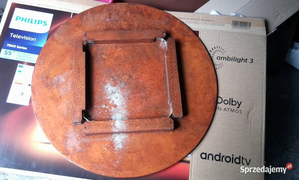 Okrągły stół z nogami z PRLu średnica 90 72cm śląskie Knurów