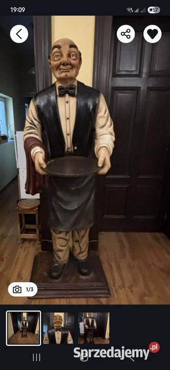Figura kelnera 195 Rzeźby i figury kujawsko-pomorskie Pigża