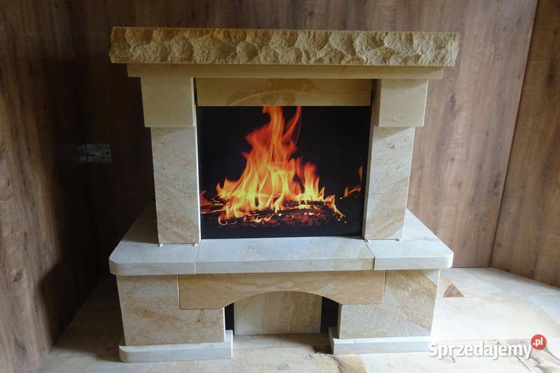 Kominki zabudowy obudowy kominkowe z kamienia Wielgomłyny