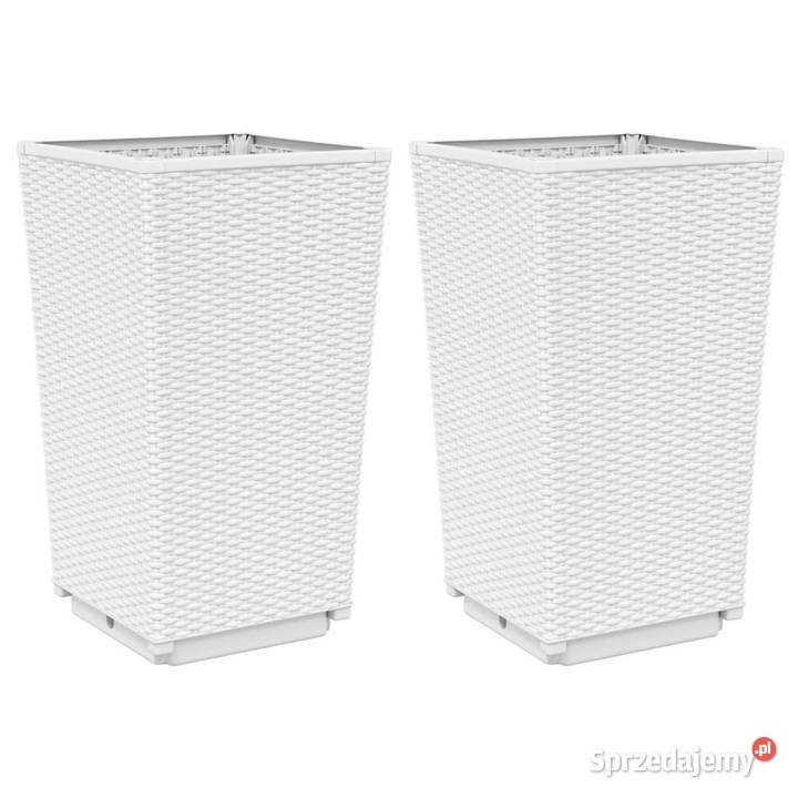 Donice ogrodowe 2 białe 325x325x57 PP WM367849 Warszawa sprzedam
