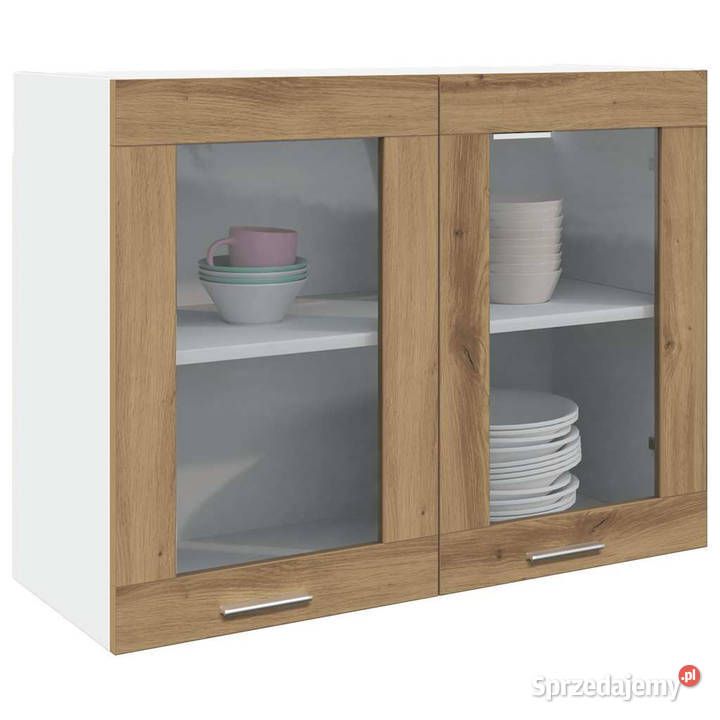 Szafka wisząca z szybą dąb artisan 80x31x60 mazowieckie Warszawa sprzedam