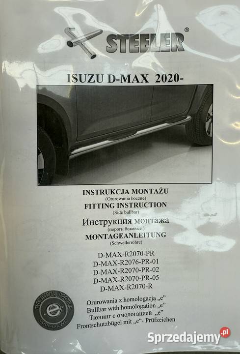 Stopnie Boczne Orurowanie CZARNE z Nakładkami osobowe Pasłęk
