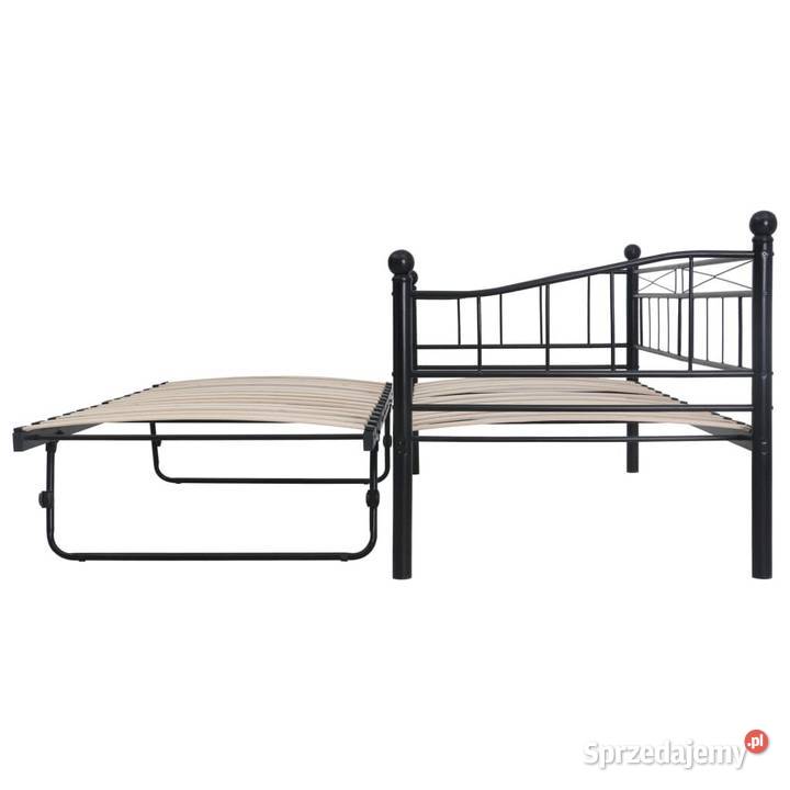 vidaXL Rama łóżka czarna stalowa 180x20090x200 Warszawa