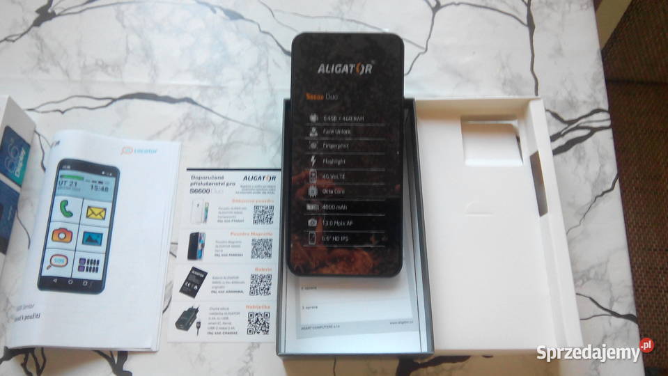 Smartfon Aligator 6600S seniora Telefony komórkowe Godziesze Małe sprzedam