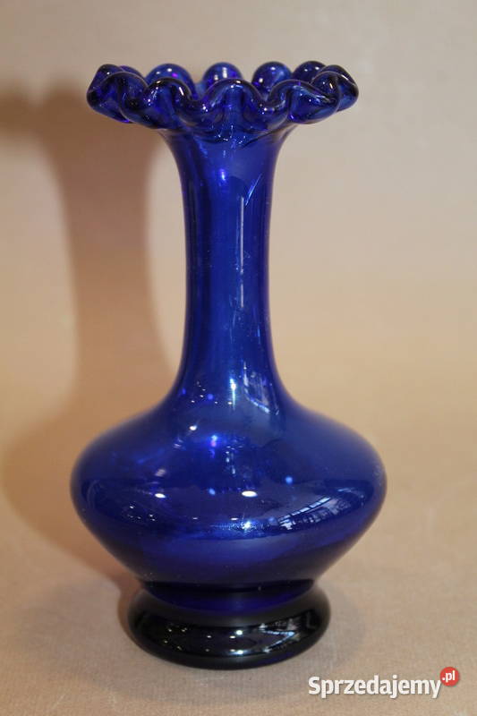 Szklany wazon kobaltowy nr 165 FiaF