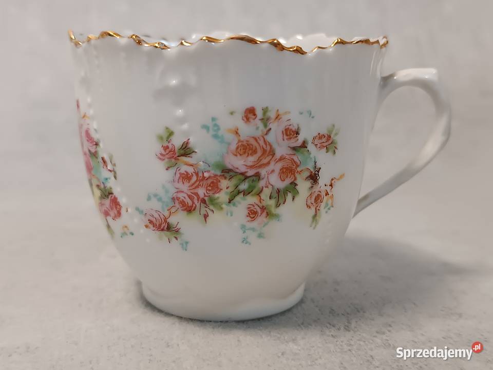Kolekcjonerska Filiżanka Różyczki Duet Biała dolnośląskie Wałbrzych