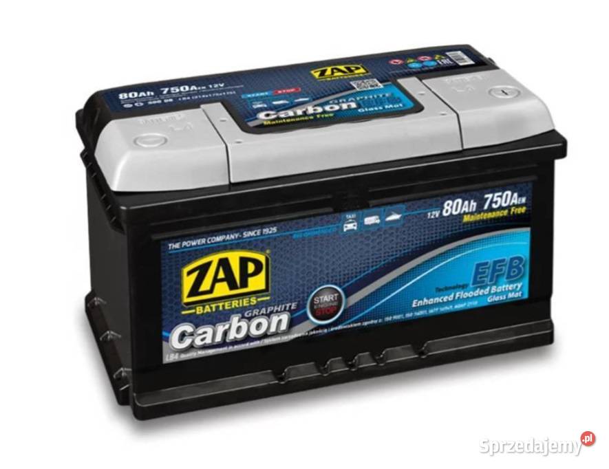 Akumulator ZAP CARBON EFB STARTSTOP 80Ah 750A Rzeszów sprzedam