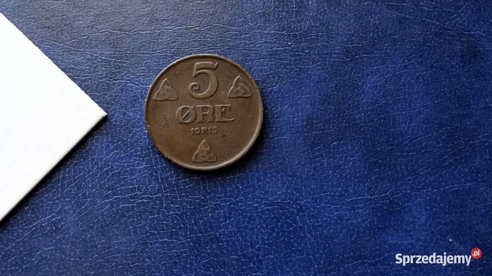 Stare monety 5 ore 1913 Norwegia Antyki, Sztuka, Kolekcje Lesko sprzedam