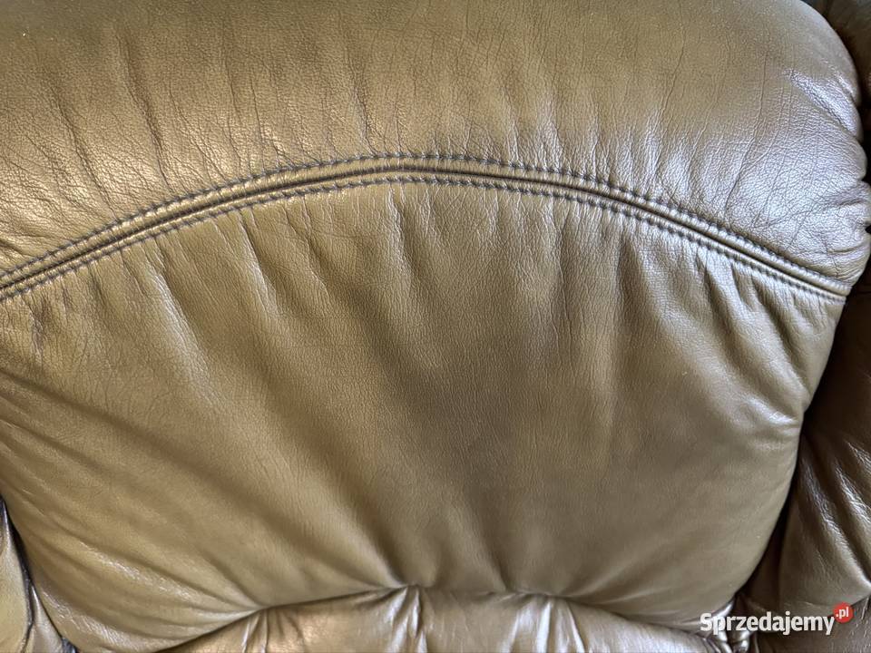 Sofa z czasów PRL skórzana lata 80 te 20 w antyk śląskie Częstochowa