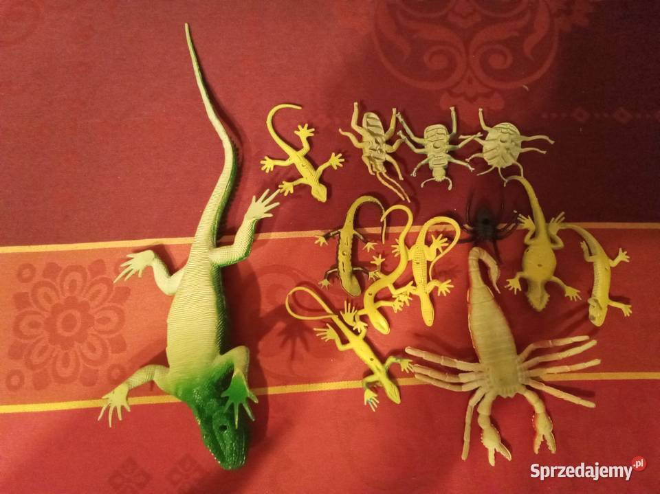 Figurki jaszczurek owadów i skorpiona komplet Warszawa sprzedam