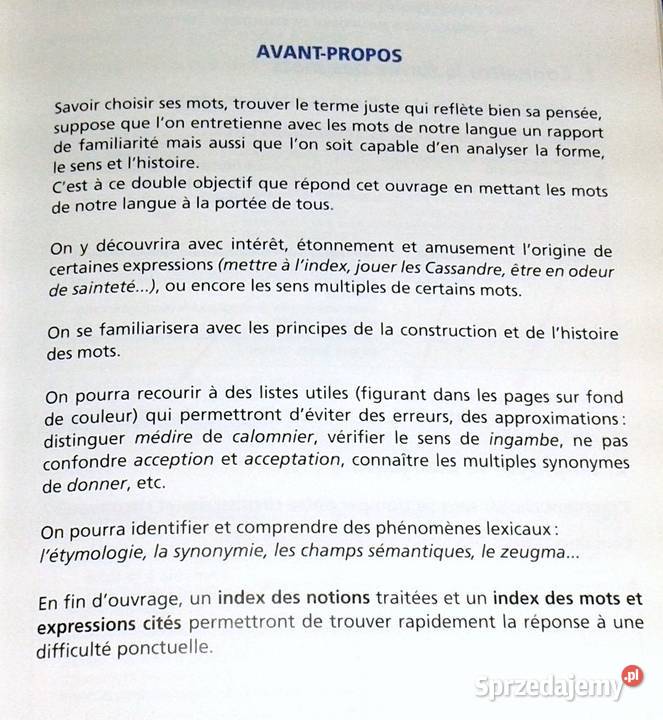 Vocabulaire Le Robert Nathan Chełm sprzedam