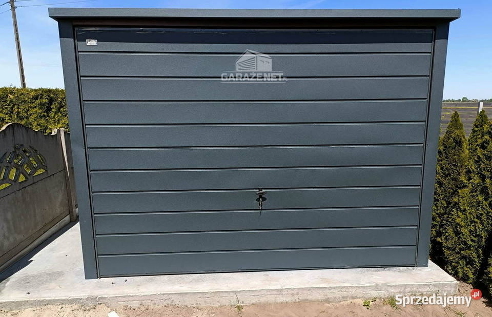 GARAŻ BLASZANY 3M X 6M SPAD TYŁ BRAMA UCHYLNA blacha podkarpackie Sanok