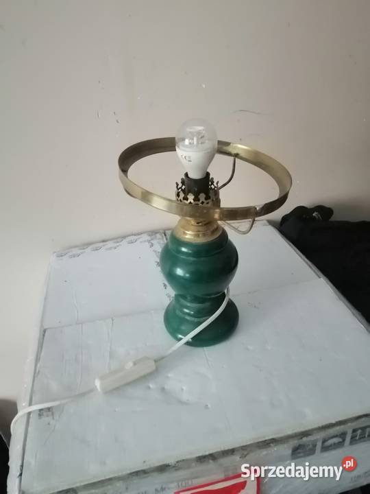 stara lampa szklana stolowa vintage retro Legnica