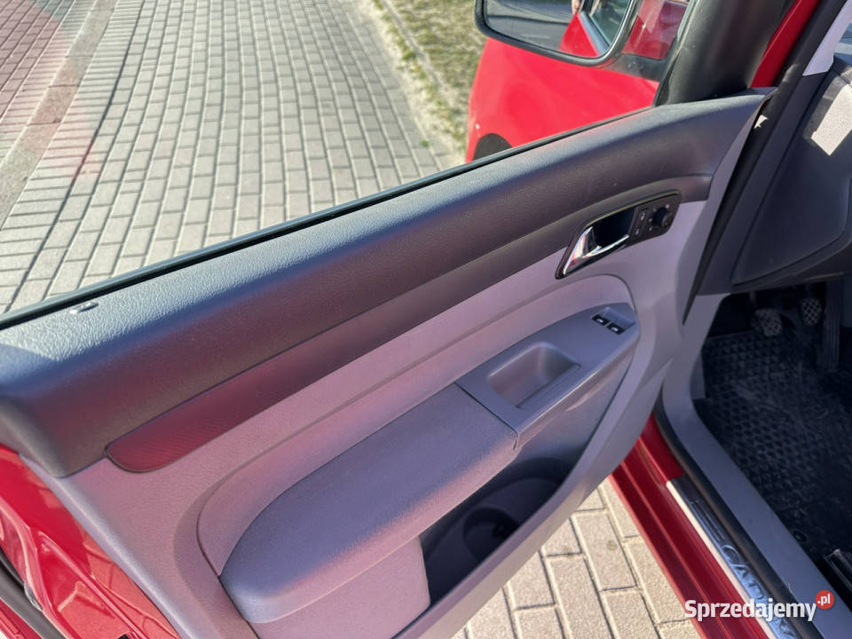 Volkswagen Caddy 20 TDI 7 miejsc podwójne drzwi czerwony pomorskie Wejherowo sprzedam