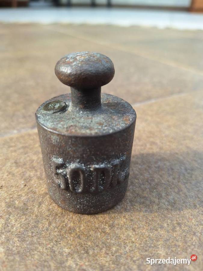 Stare odważniki do wagi ciężarek żeliwny 50dkg 3 Gdańsk