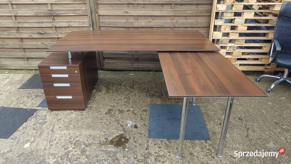 Biurko gabinetowe z dostawką i kontenerkiem Warszawa