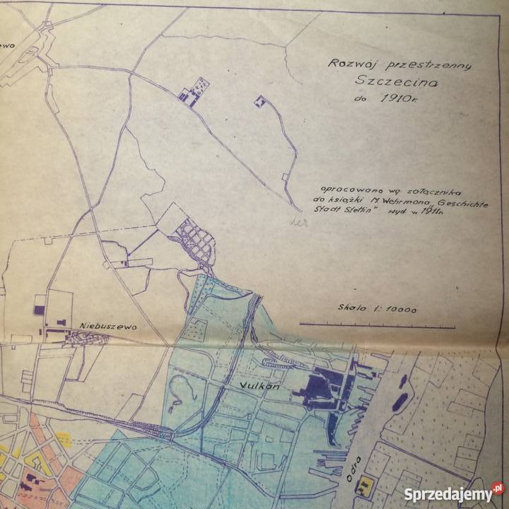 810 Mapa Rozwój Przestrzenny Szczecina do 1910 Szczecin