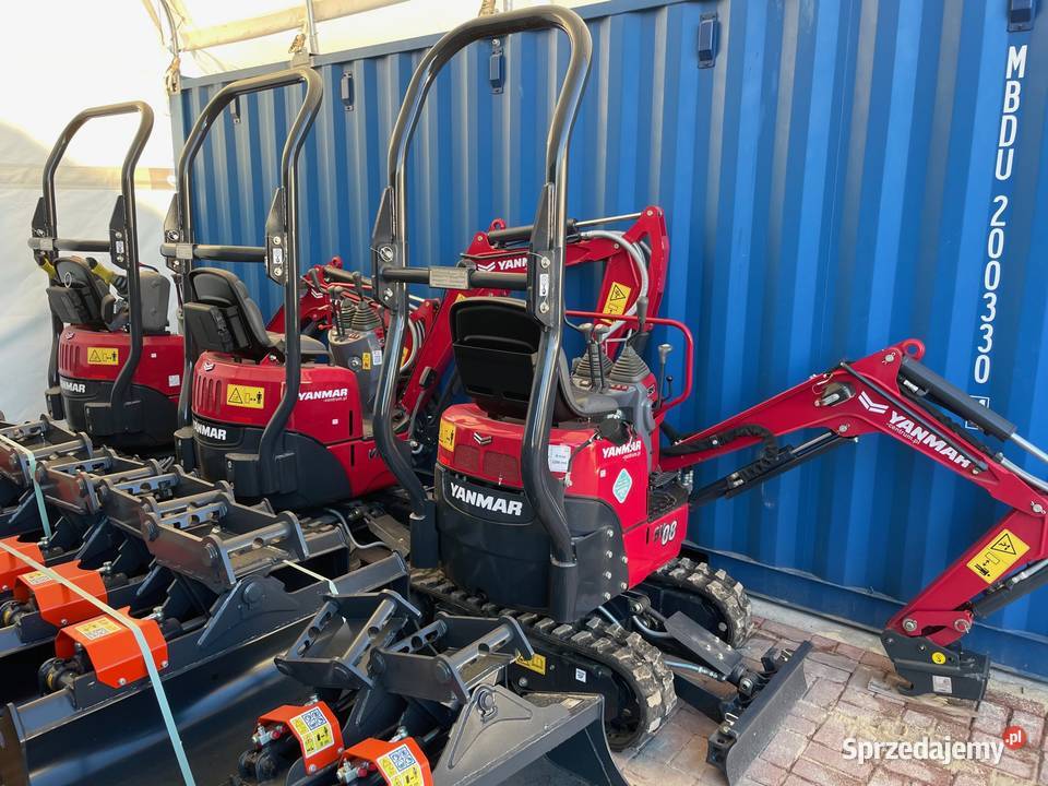 Nowa minikoparka YANMAR SV08 2022 r RĘKI LEASING Łagiewniki Nowe