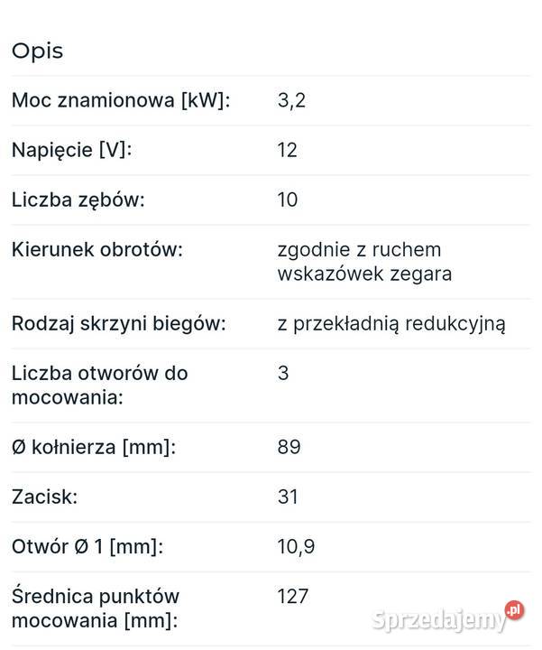 Rozrusznik Perkins T400269 Porąbka
