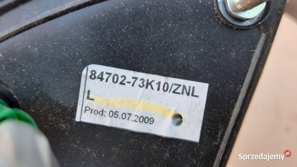 lusterko lewe zewnętrzne Suzuki Swift IV lift Dębno