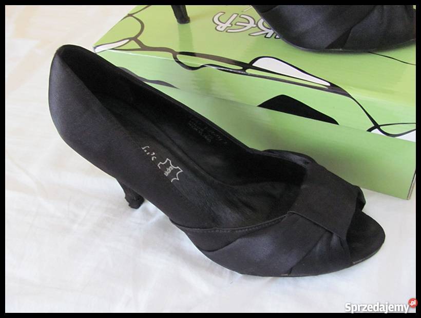 Czarne czółenka rozmiar 39 wkładka skórzana 25 Rozmiar 39 mazowieckie Płock