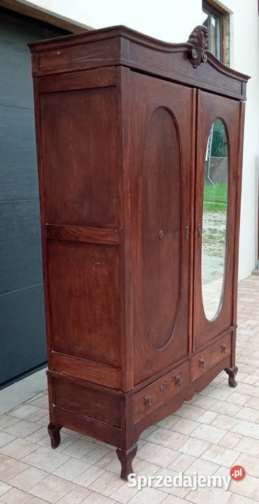 Elegancka poniemiecka 2drzwiowa szafa ubraniowa Brzeg