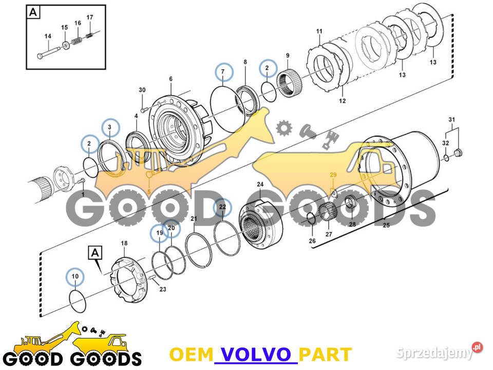 VOLVO USZCZELNIACZ PIASTY 14560264 14560268 Władysławów
