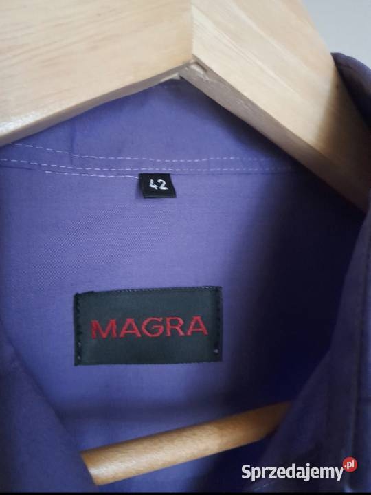 Męska koszula na długi rękaw Magra fioletowy Konin