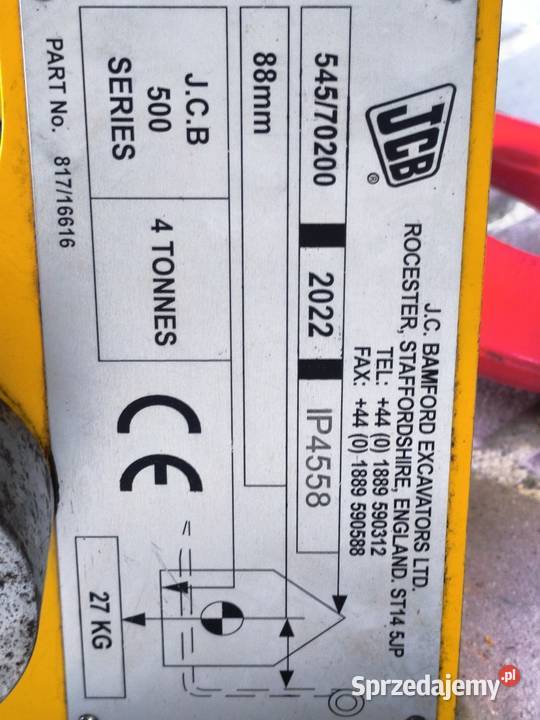 Oryginalny Hak zawiesie JCB 4 tony ładowarka Przygodziczki