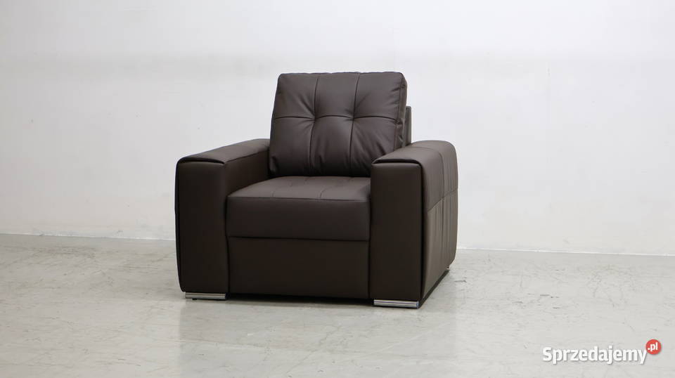 FOTEL SKÓRA naturalna 1006 brązowa skóra Madras 100cm Poznań