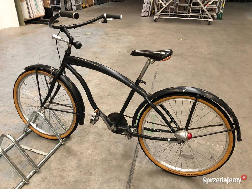 Rower czarny CRUISER ELECTRA miejski 26 czarny Rowery i akcesoria Głogów