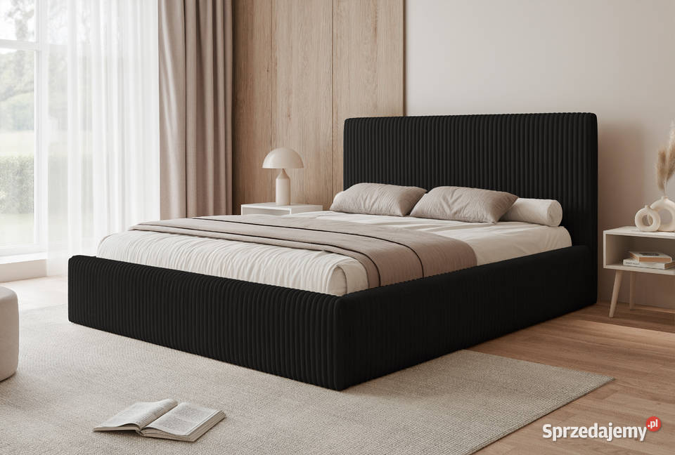 Łóżko tapicerowane z pojemnikiem Tilia różne Łóżka wielkopolskie Tarchały Małe