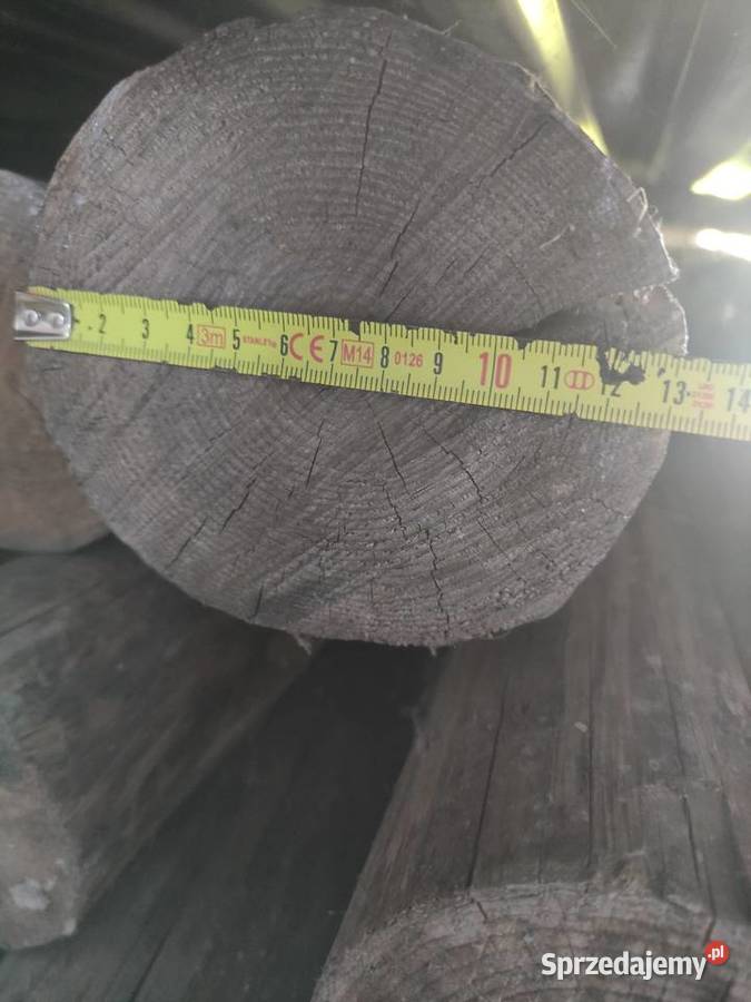 Długie stemple budowlane 7m Bale okrągłe żerdzie