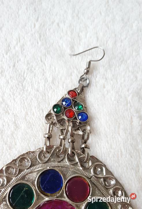 Duże kolczyki orient boho bohemian hippie tribal Szczecin